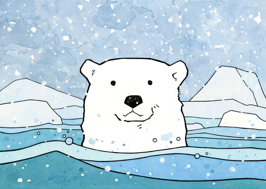 Illustrated Polar Bear Facts for Kids - studiotuesday