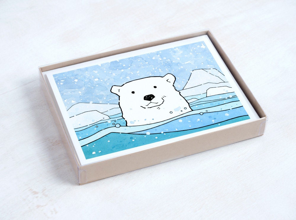 Christmas Bear Photo, Photo Holiday Card Set