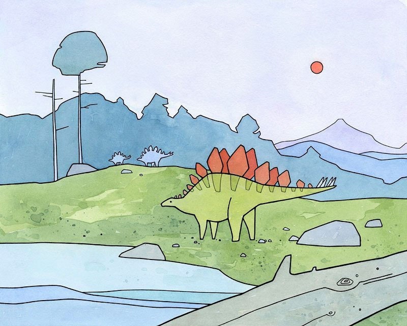stegosaurus painting
